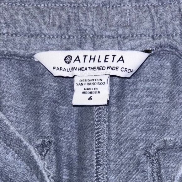 Athleta Farallon Heathered Wide Crop Pants Size 6 Womens Comfortable Casual Wear - Picture 6 of 7
